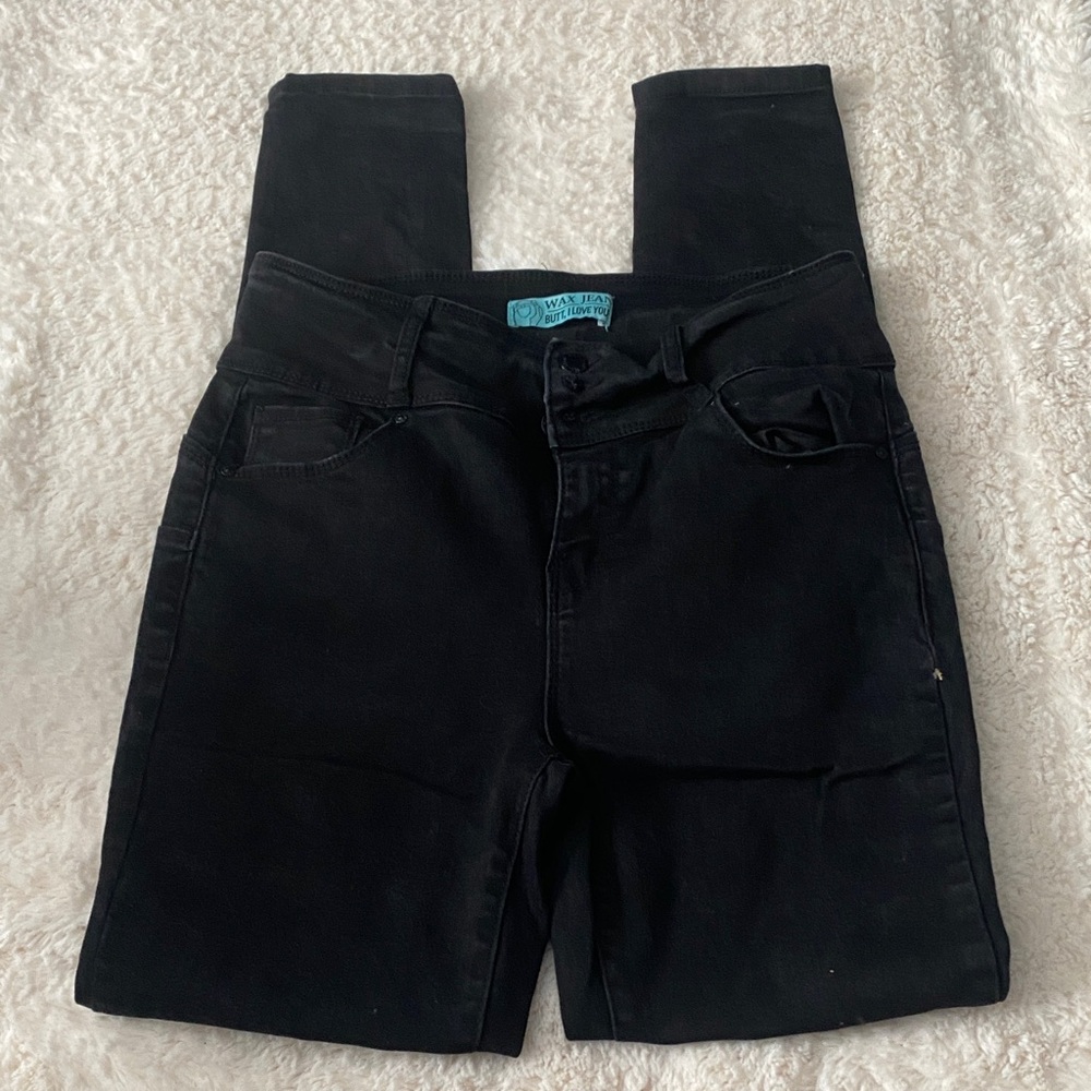 🍄Wax Jean Black Denim Pants